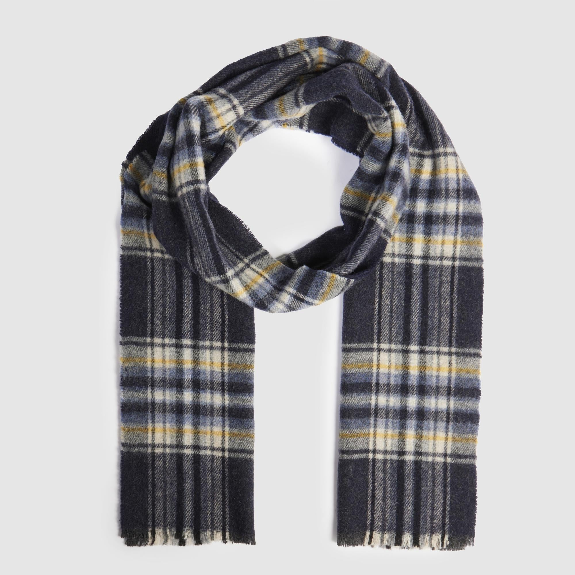 Men's scarf with madras check pattern - 2