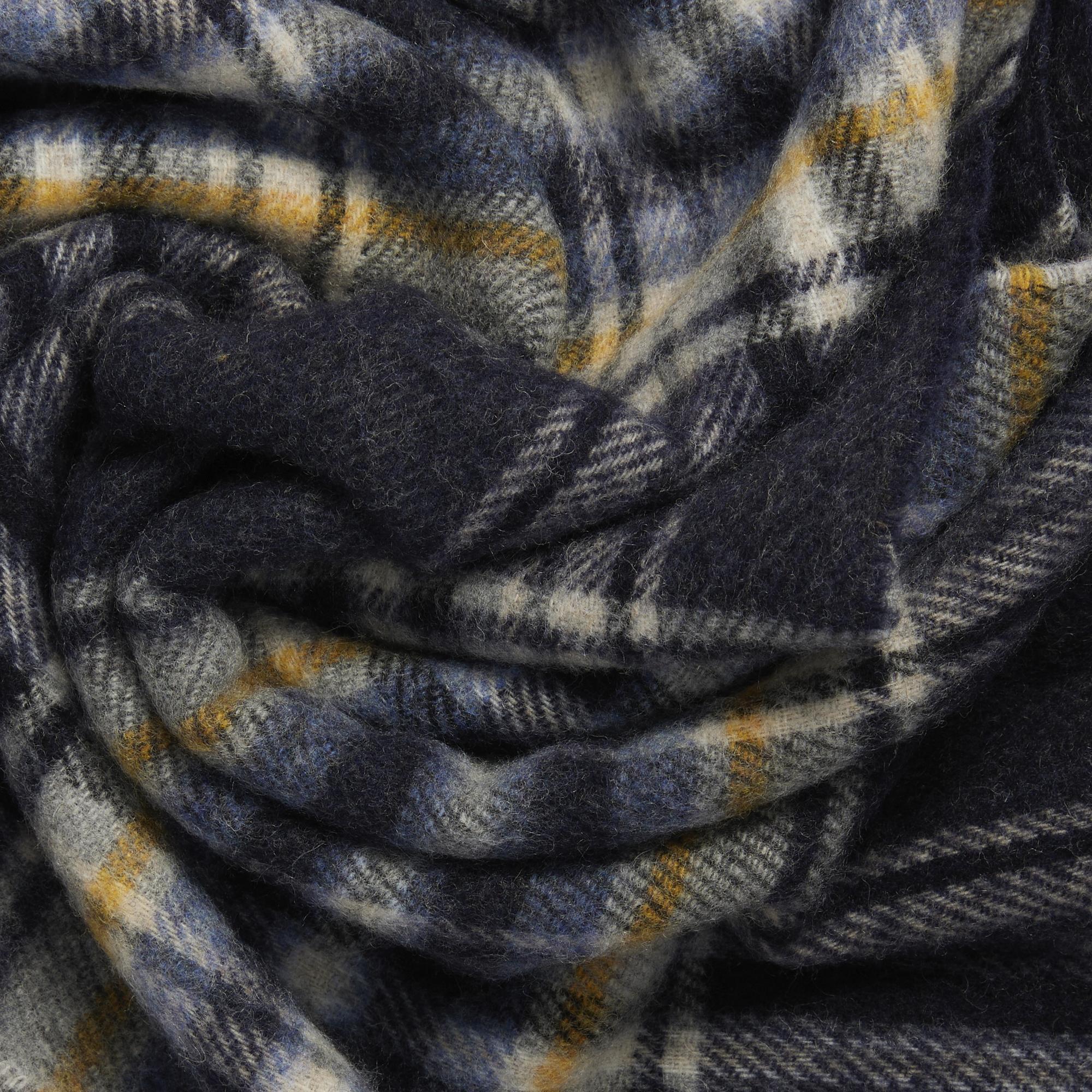 Men's scarf with madras check pattern