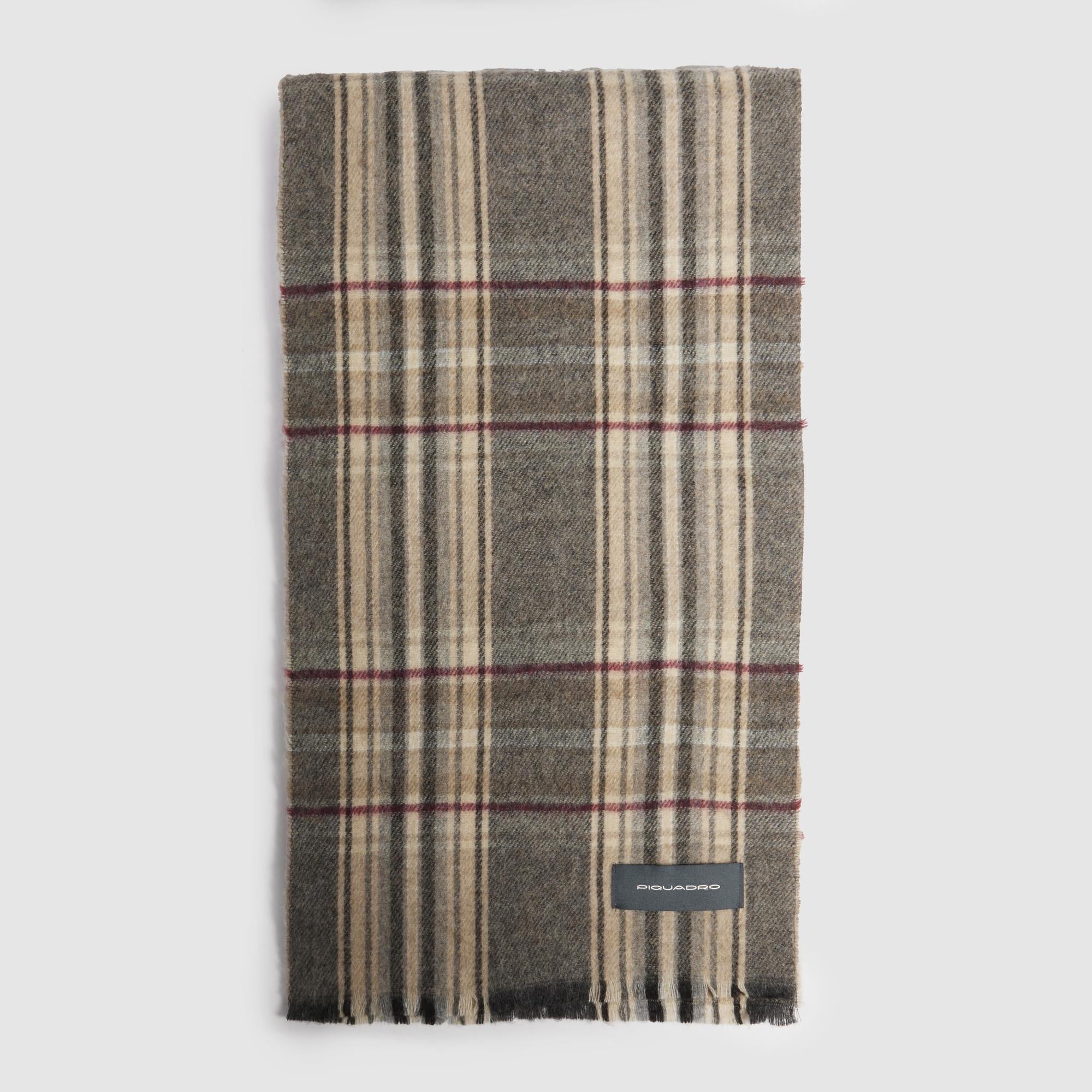 Men's scarf with madras check pattern - 1