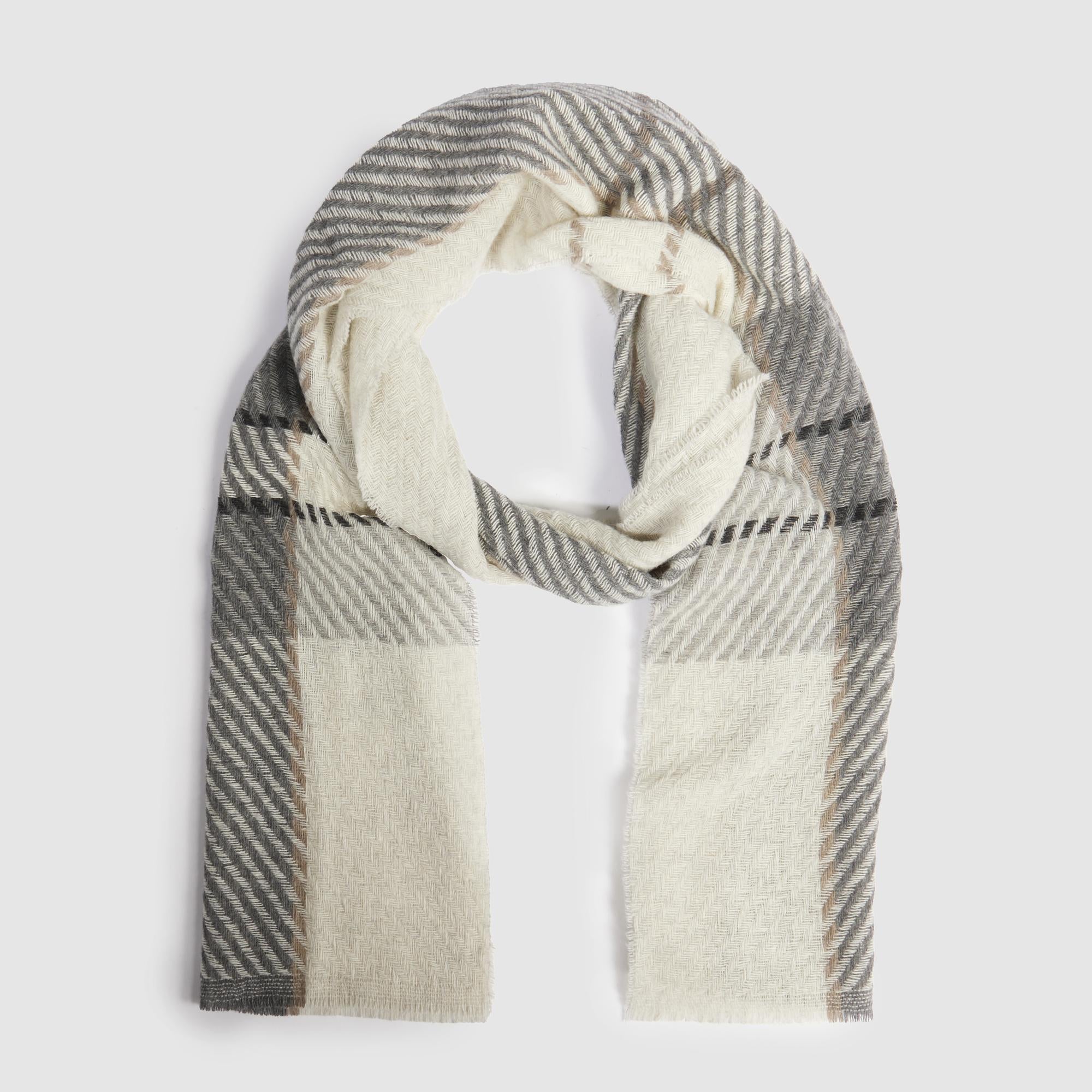 Men's scarf in wool and cashemere