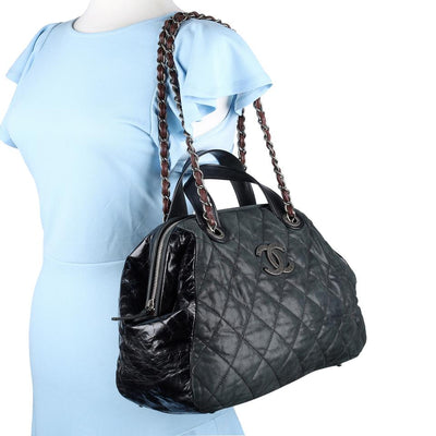 Iridescent Calfskin Quilted Large In The Mix Tote