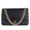 Classic 25 Double Flap Lambskin Leather Black