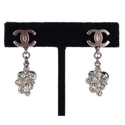 Rhinestone Dangle Pierced Earrings