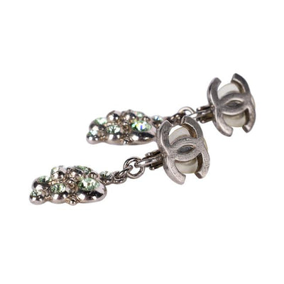 Rhinestone Dangle Pierced Earrings